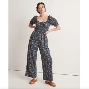 Madewell Sophia Sweetheart Jumpsuit in Freefall Blooms